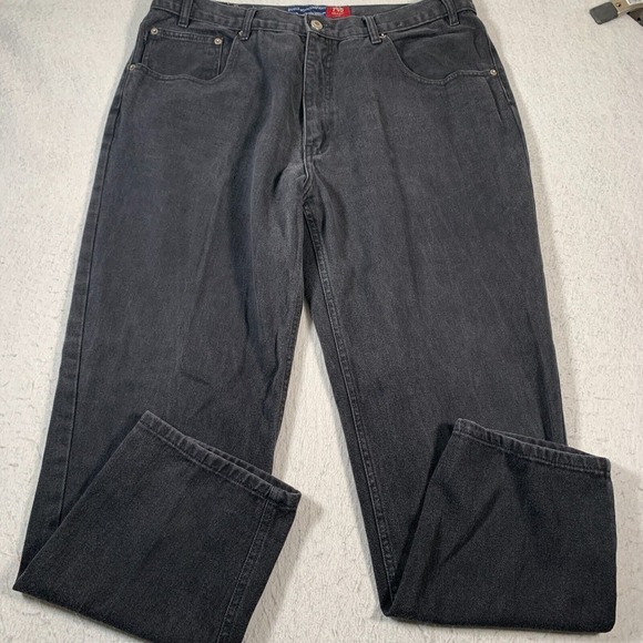 Bugle Boy Other - Bugle Boy Jeans Mens 38x39 Black 740‎ Relaxed Fit Baggy Gold Crest Y2K